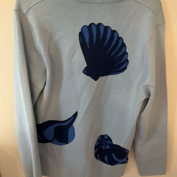 SANDRO PARIS. Jacquard Seashell Cardigan. Men’s SMALL. Women’s Medium-8. - Picture 9 of 9